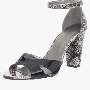 Bandolino Snakeskin and Black Heels